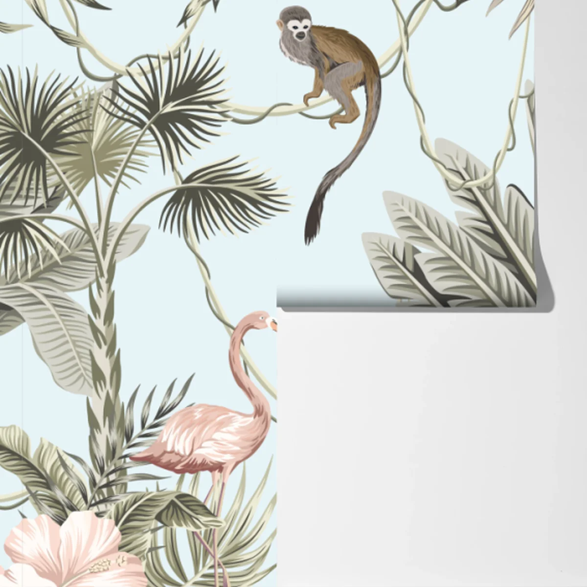 Fototapete pastell dschungel tier muster Fototapete pastell dschungel tier muster