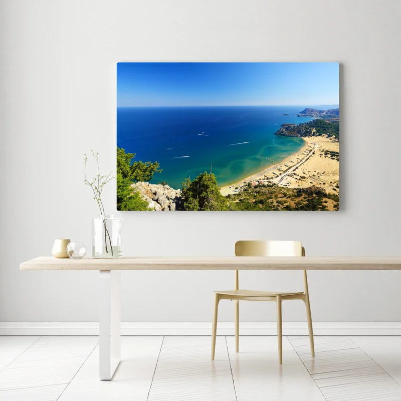 Leinwandbild ruhige türkisfarbene küstenpanorama Leinwandbild ruhige türkisfarbene küstenpanorama