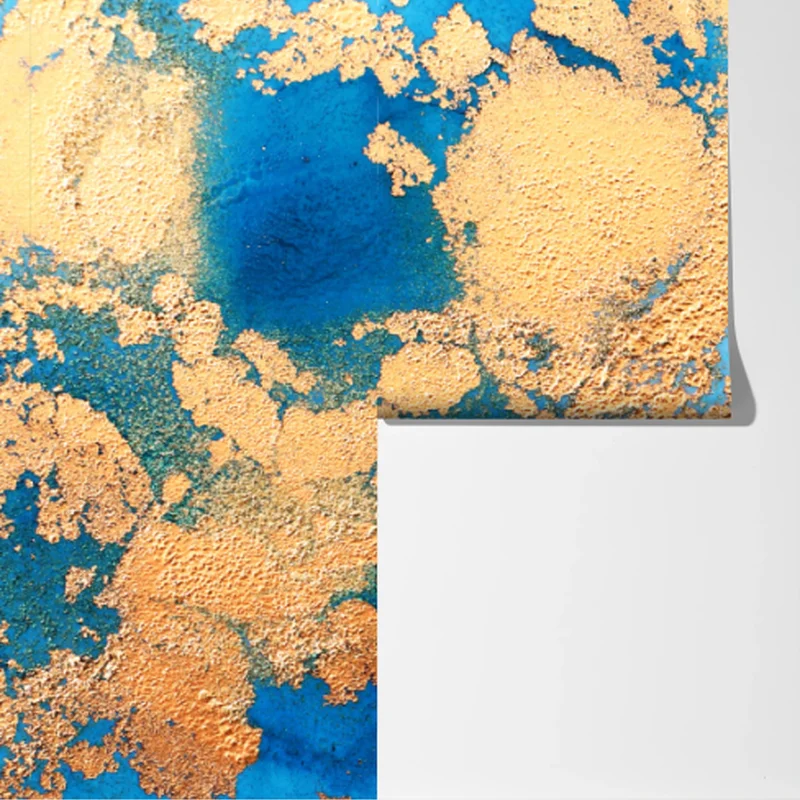 Fototapete blau-gold abstrakte ozeantextur Fototapete blau-gold abstrakte ozeantextur