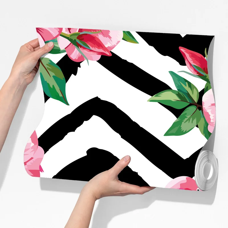 Fototapete tropisches muster mit rosa flamingo und rosen Fototapete tropisches muster mit rosa flamingo und rosen