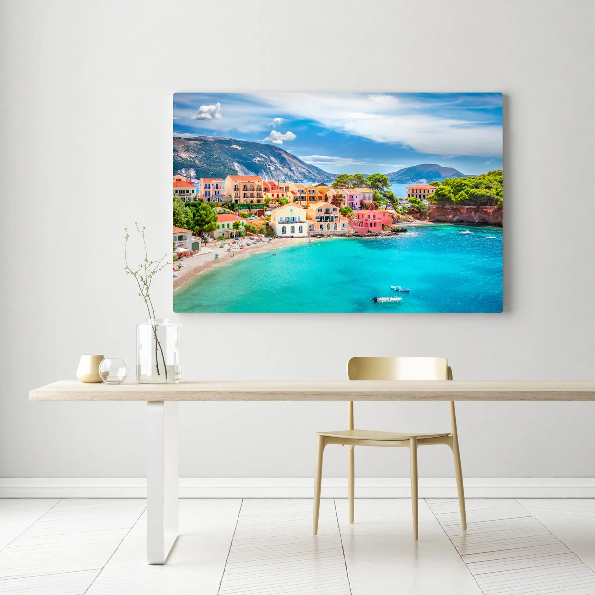 Leinwandbild Assos küstenblick, Kefalonia Leinwandbild Assos küstenblick, Kefalonia