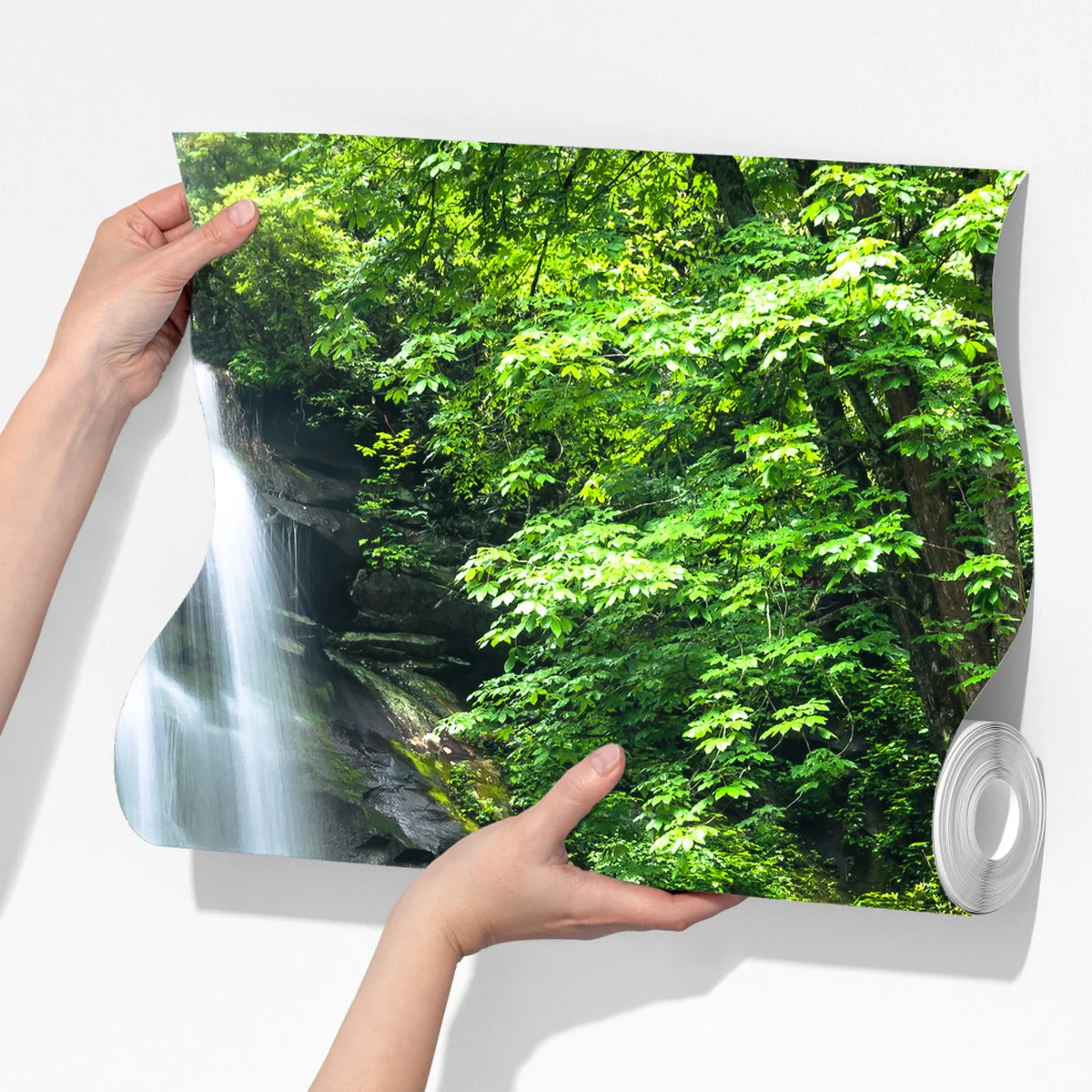 Fototapeta spokojny wodospad w lesie Fototapeta spokojny wodospad w lesie