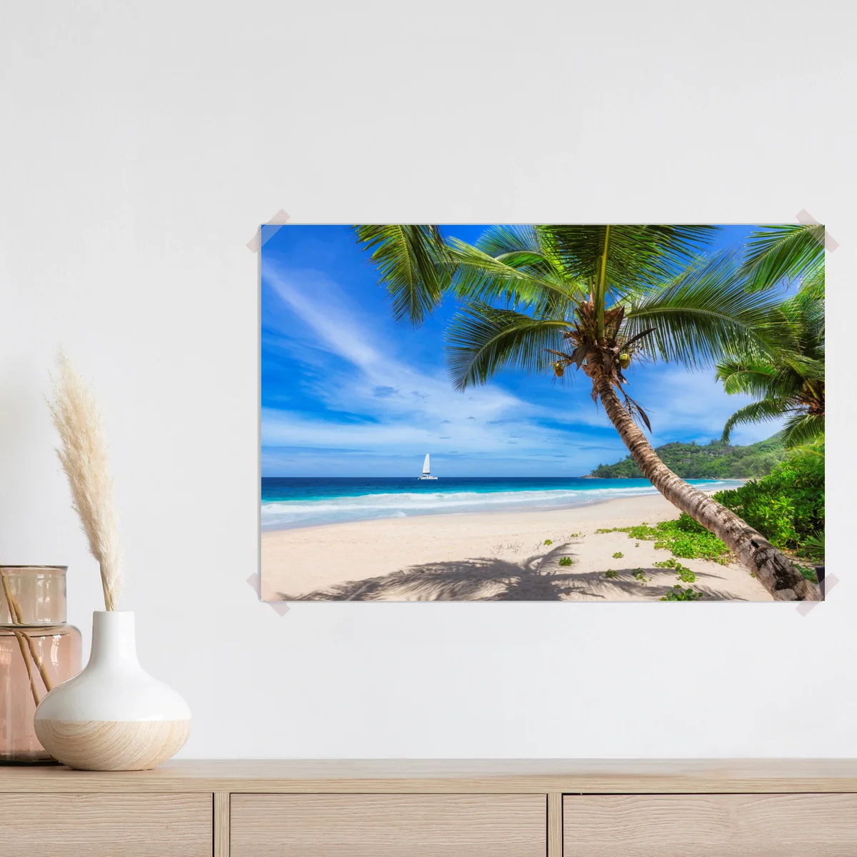 Poster tropischer strand mit palme Poster tropischer strand mit palme