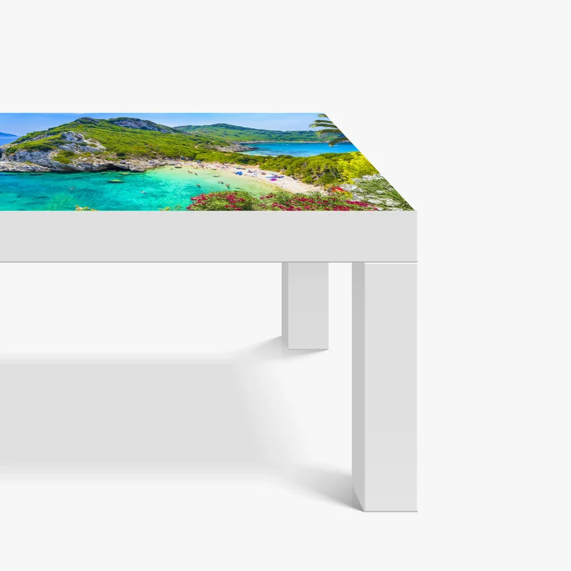 Tischaufkleber und Schreibtischaufkleber Porto Timoni panoramischer strand, Korfu