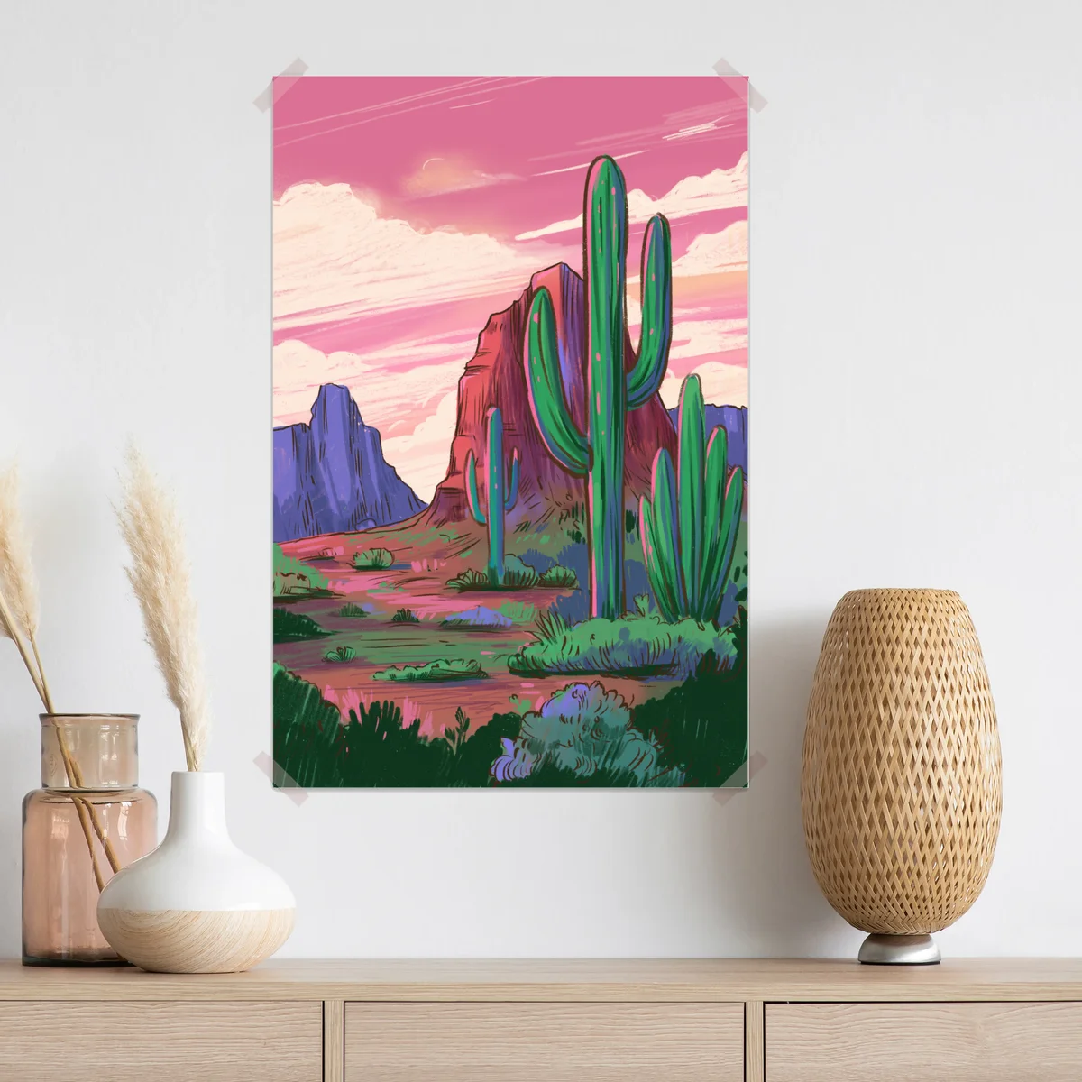 Poster wüste Arizona bei dämmerung • Poster bei Wallnifity® Poster wüste Arizona bei dämmerung • Poster bei Wallnifity®