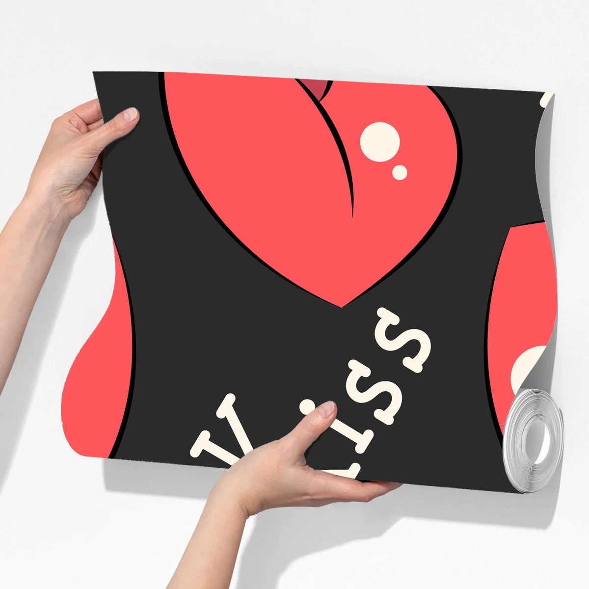 Fototapeta zabawny wzór różowych ust Fototapeta zabawny wzór różowych ust