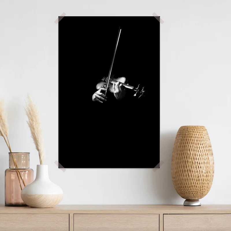 Poster geige in monochrom Poster geige in monochrom