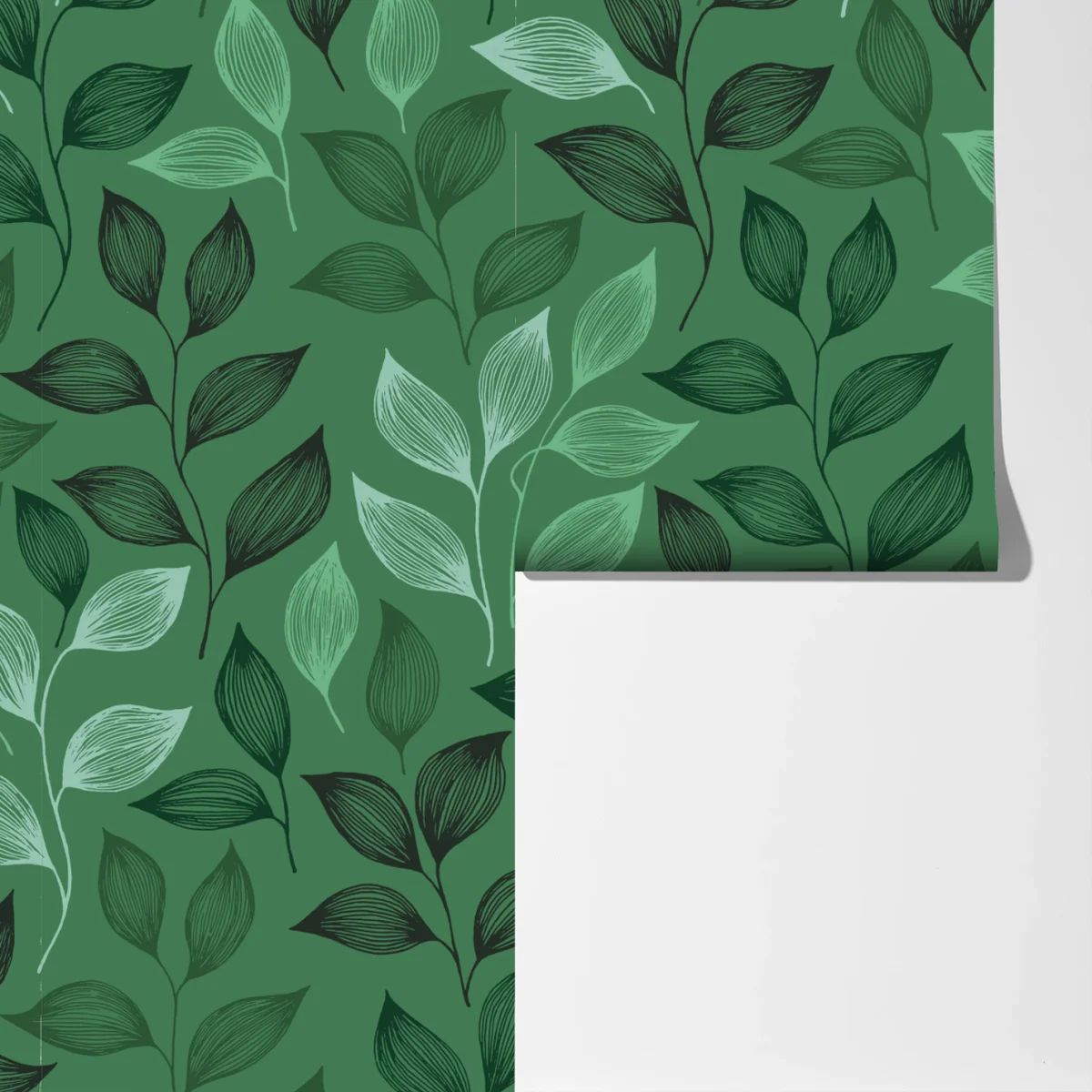 Fototapete grünes botanisches blättermuster Fototapete grünes botanisches blättermuster