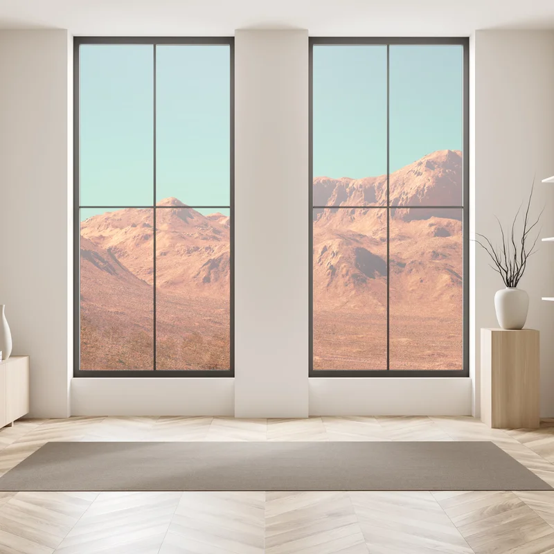 Fensteraufkleber marslandschaft — planetarische szene