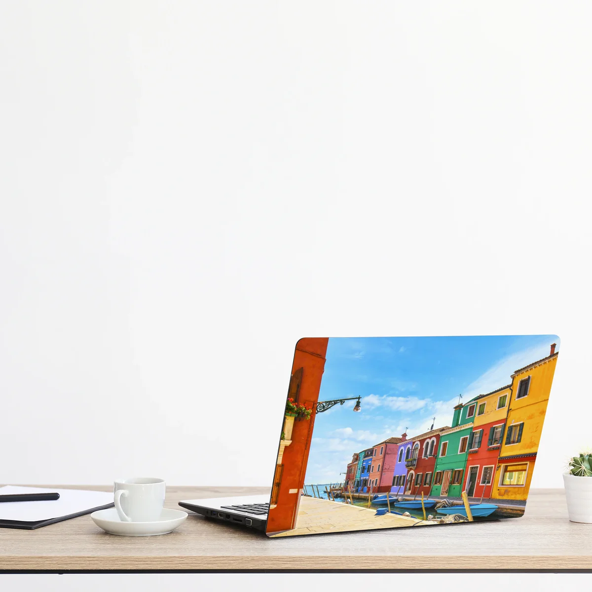 Laptop-Aufkleber bunte kanalhäuser von Burano Laptop-Aufkleber bunte kanalhäuser von Burano