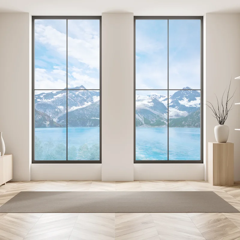 Fensteraufkleber schneebedeckte gipfel in Glacier Bay, Alaska