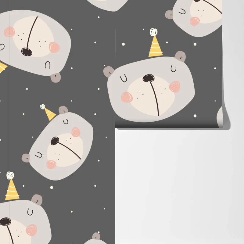 Fototapeta pastelowe śpiące misie wzór do pokoju dziecięcego Fototapeta pastelowe śpiące misie wzór do pokoju dziecięcego