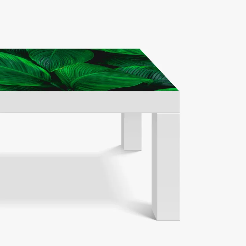 Tischaufkleber und Schreibtischaufkleber üppige tropische blätter