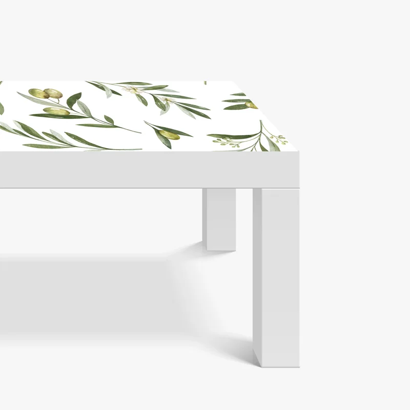 Tischaufkleber und Schreibtischaufkleber aquarell olivenzweige muster
