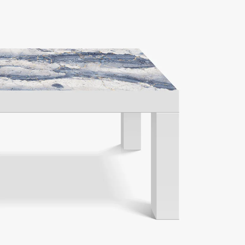 Tischaufkleber und Schreibtischaufkleber blauer marmor mit goldenen adern