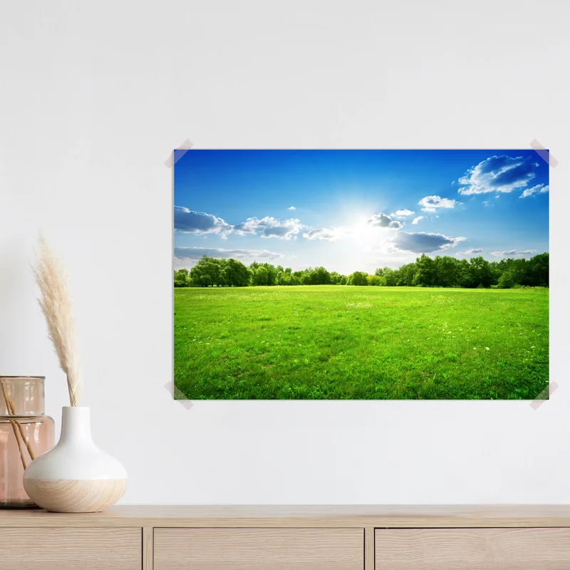 Poster sonnige grüne wiese Poster sonnige grüne wiese