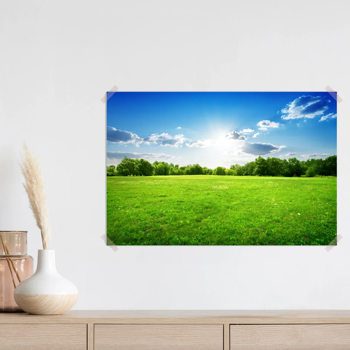 Poster sonnige grüne wiese Poster sonnige grüne wiese
