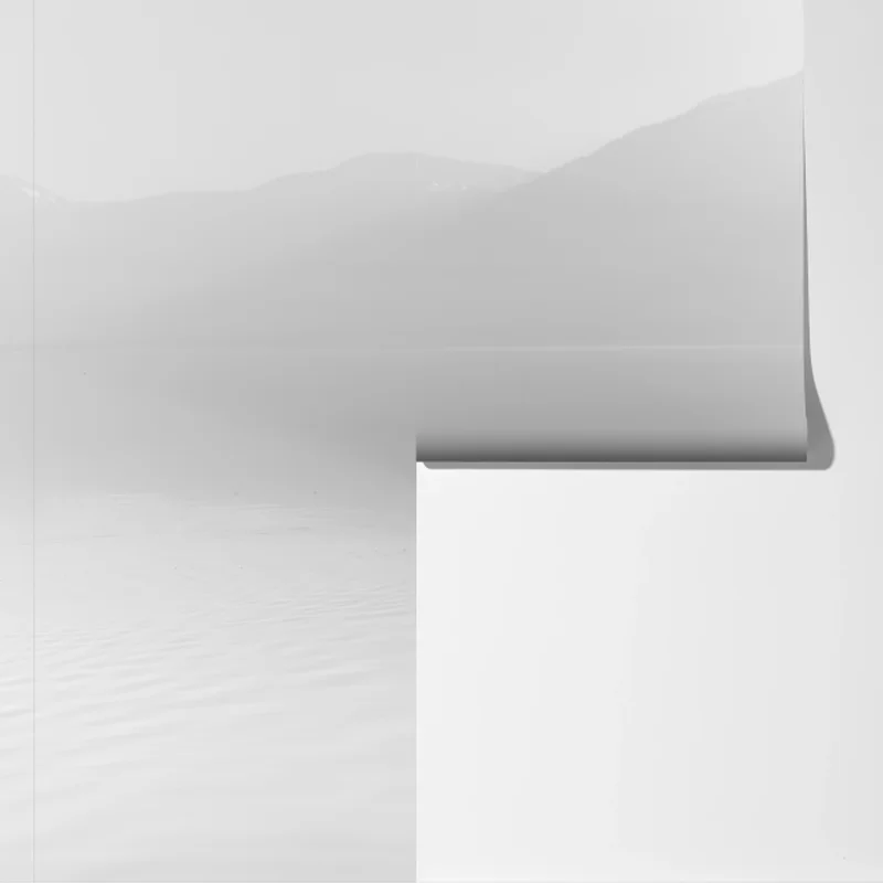 Fototapeta samotny wioślarz na mglistym jeziorze Fototapeta samotny wioślarz na mglistym jeziorze