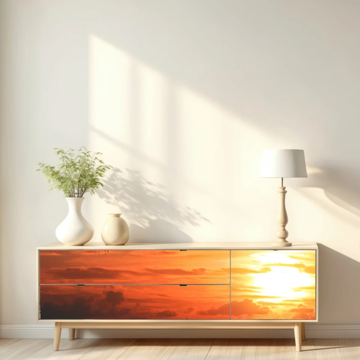 Repositionierbarer Aufkleber tropischer sonnenuntergang am meer Repositionierbarer Aufkleber tropischer sonnenuntergang am meer