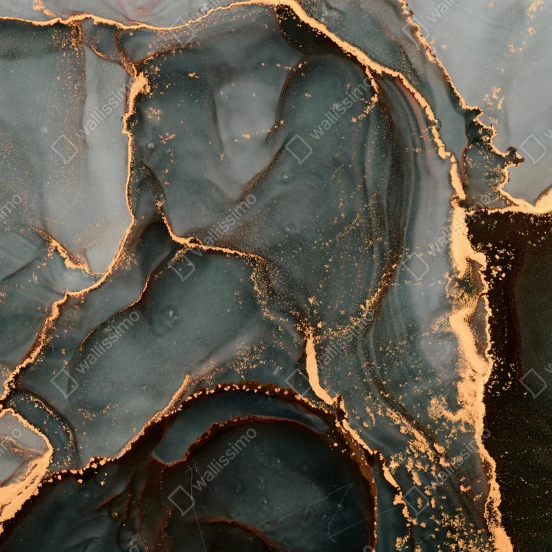 Türaufkleber luxuriöse türkis abstraktion mit goldenen adern Türaufkleber luxuriöse türkis abstraktion mit goldenen adern