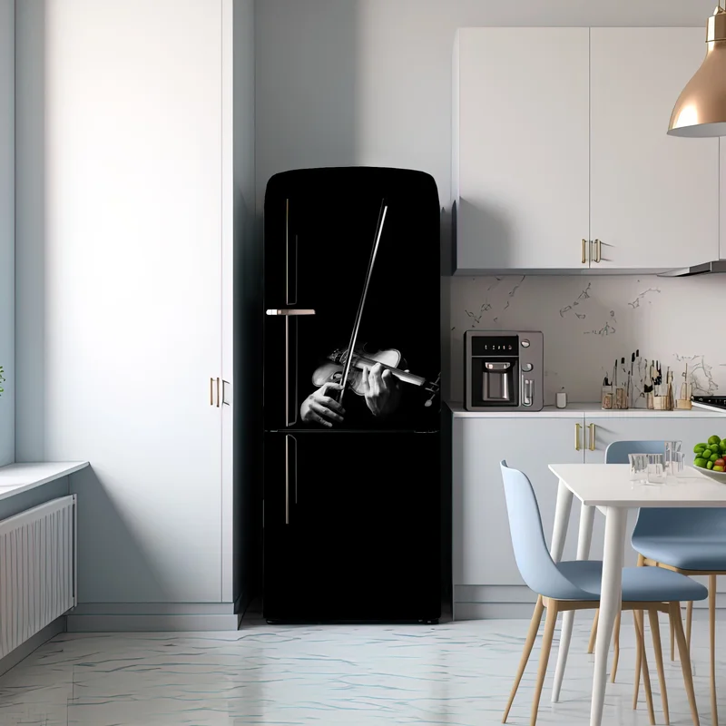 Kühlschrankaufkleber geige in monochrom Kühlschrankaufkleber geige in monochrom