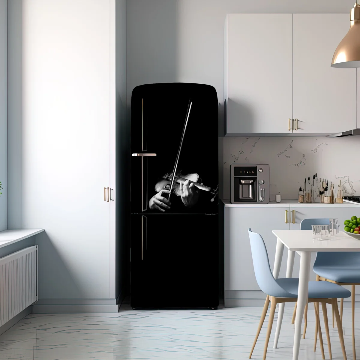 Kühlschrankaufkleber geige in monochrom Kühlschrankaufkleber geige in monochrom
