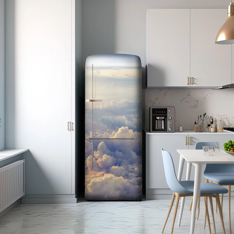 Kühlschrankaufkleber sonnenbeschienene wolken über dem horizont Kühlschrankaufkleber sonnenbeschienene wolken über dem horizont