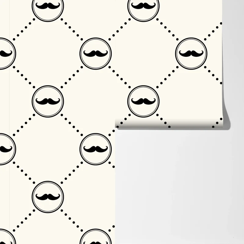Fototapete verspieltes schnurrbartmuster Fototapete verspieltes schnurrbartmuster