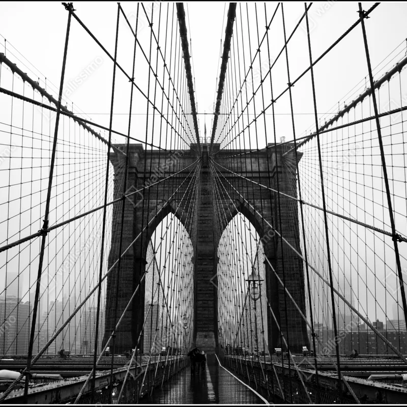 Poster Brooklyn Bridge geometrische perspektive Poster Brooklyn Bridge geometrische perspektive