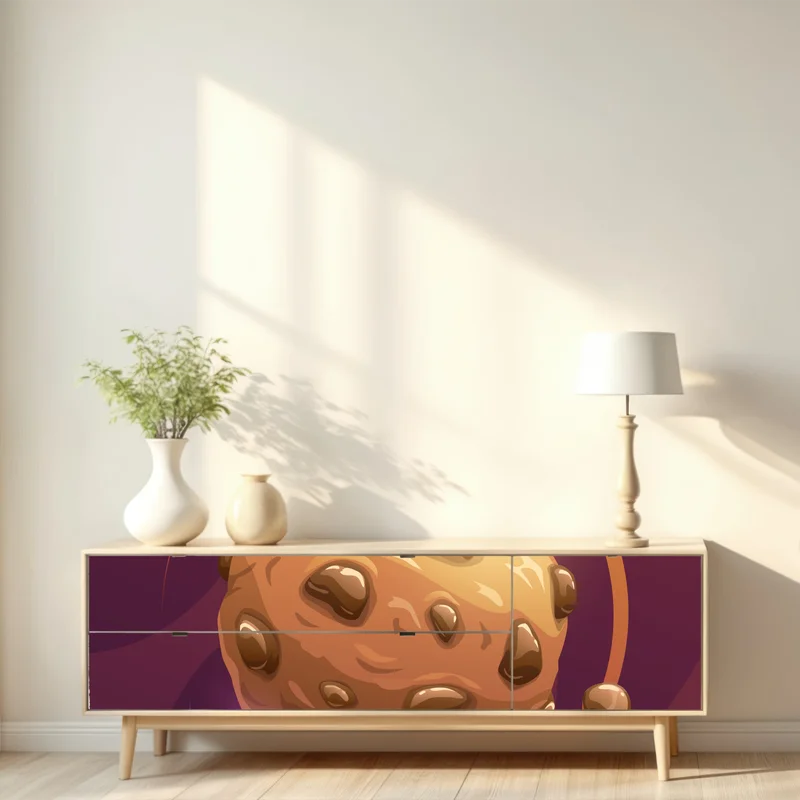 Repositionierbarer Aufkleber schokoladenkeks-galaxie