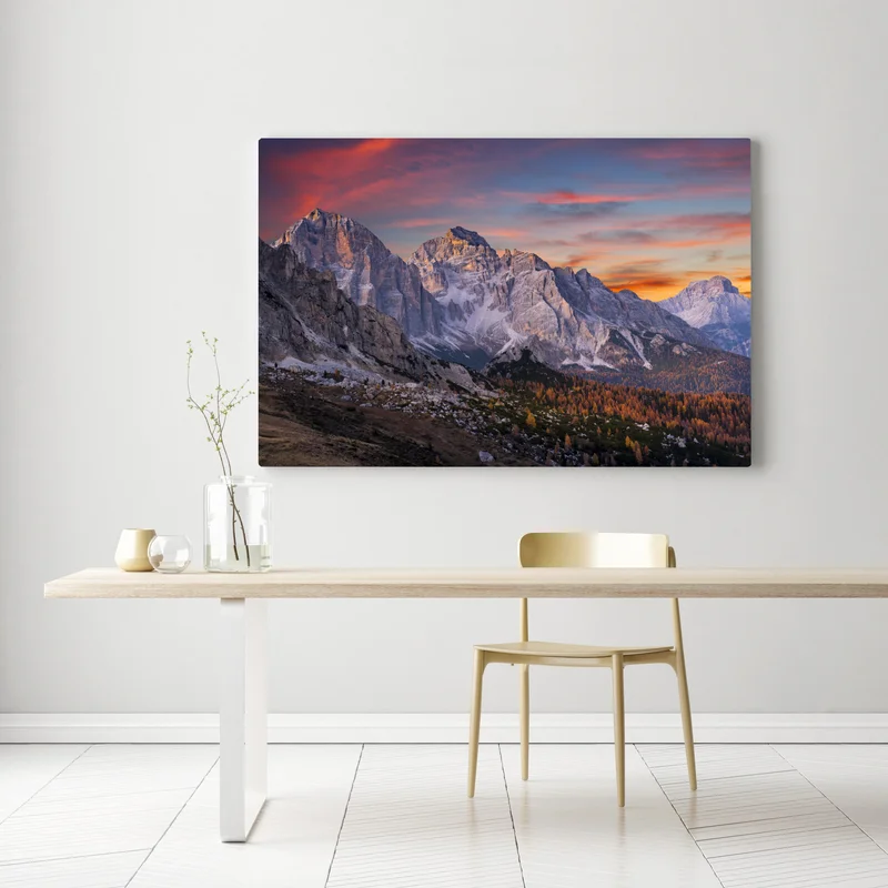 Leinwandbild majestätischer herbstlicher sonnenuntergang in den bergen Leinwandbild majestätischer herbstlicher sonnenuntergang in den bergen