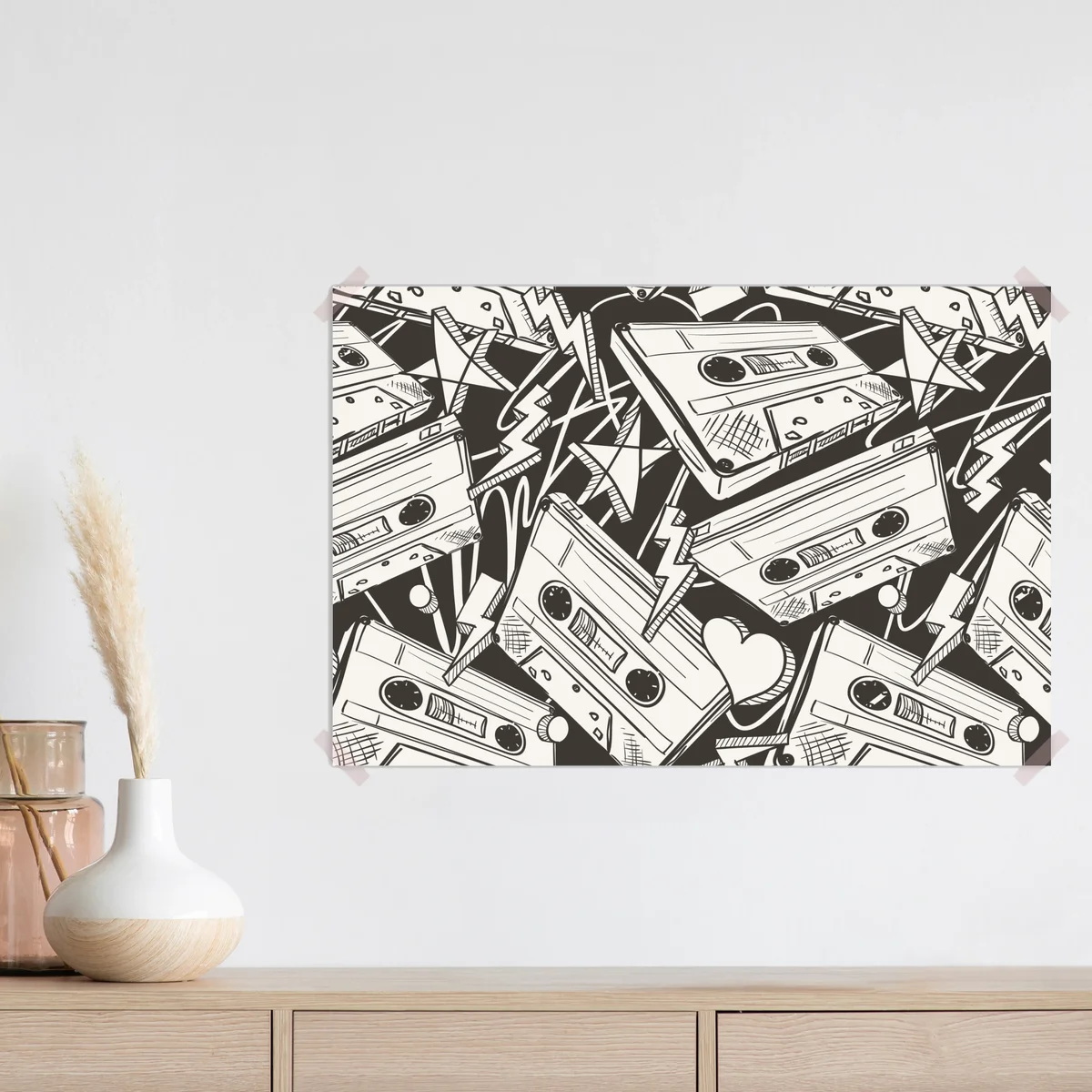 Poster vintage kassettenmuster Poster vintage kassettenmuster