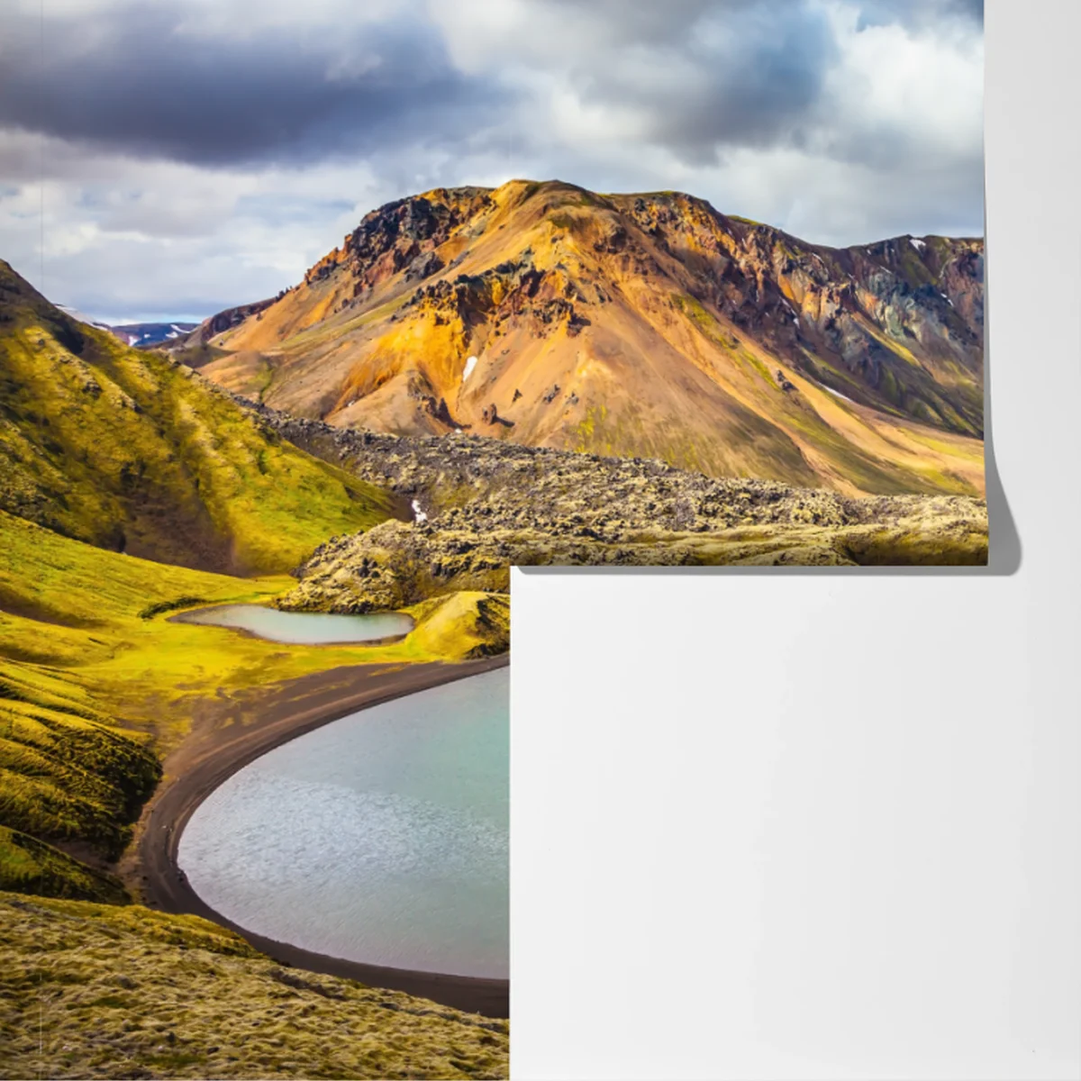 Fototapeta letnie jezioro na Islandii Fototapeta letnie jezioro na Islandii