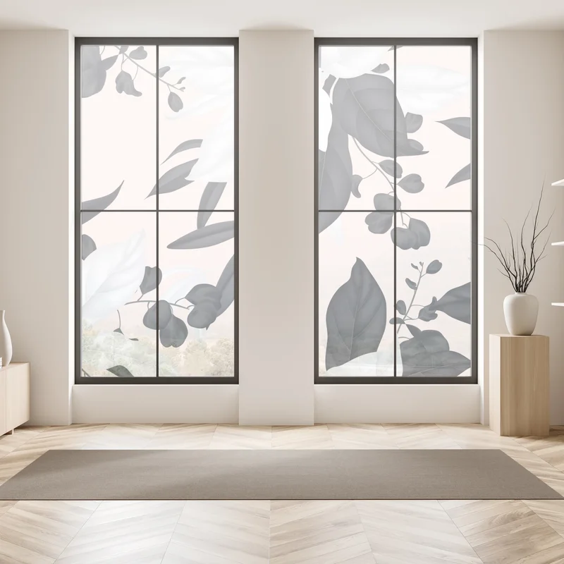 Fensteraufkleber zarte pastell botanische blätter Fensteraufkleber zarte pastell botanische blätter