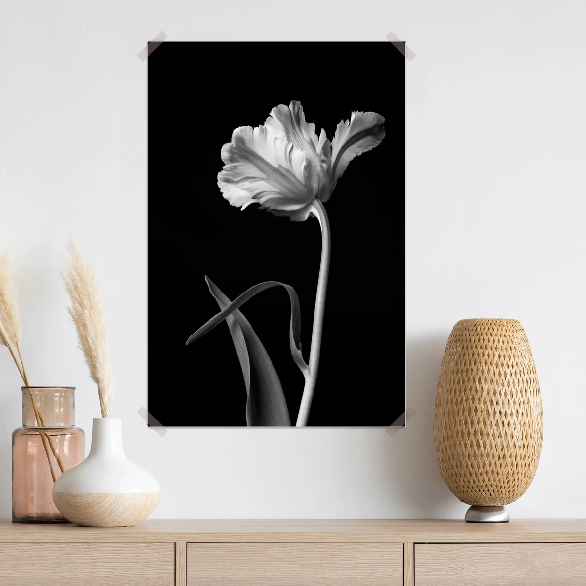 Poster elegante monochrome tulpe Poster elegante monochrome tulpe