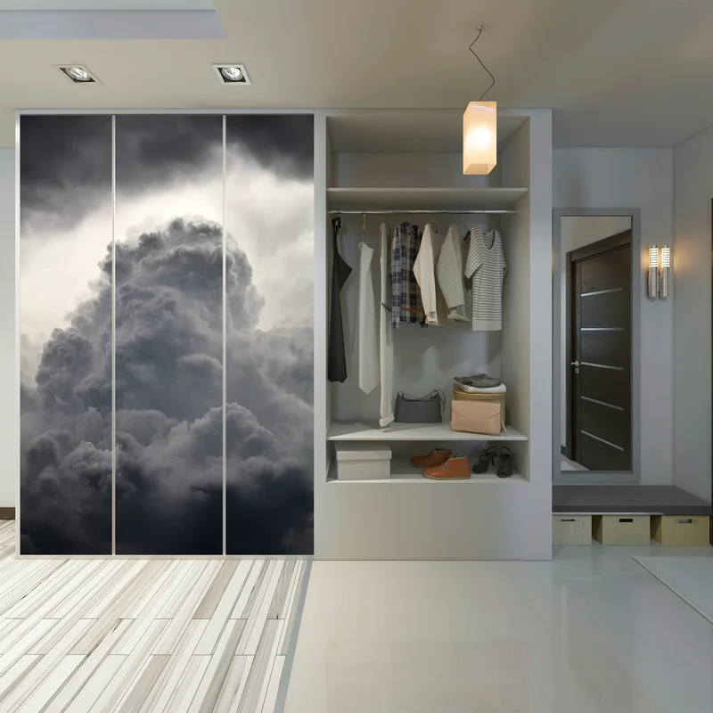 Schrankaufkleber dramatische graue wolkenlandschaft Schrankaufkleber dramatische graue wolkenlandschaft