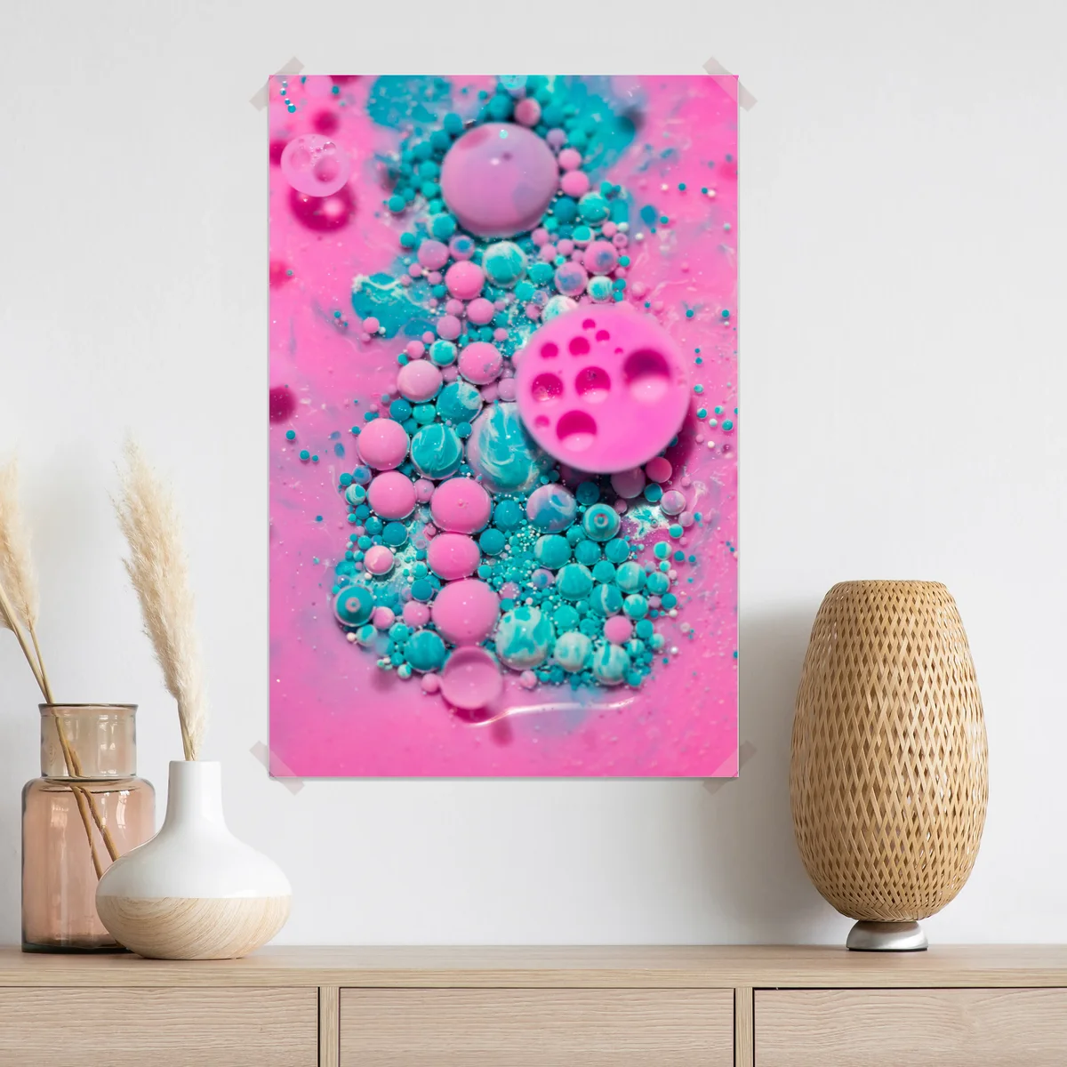 Poster rosa und türkis marmor abstrakt Poster rosa und türkis marmor abstrakt