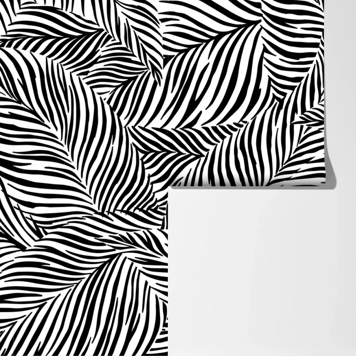 Fototapete monochromes tropisches blattmuster Fototapete monochromes tropisches blattmuster