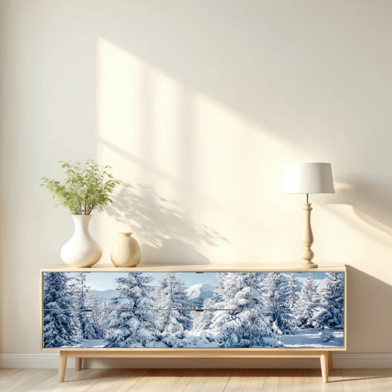 Repositionierbarer Aufkleber winterruhe in den Karpaten