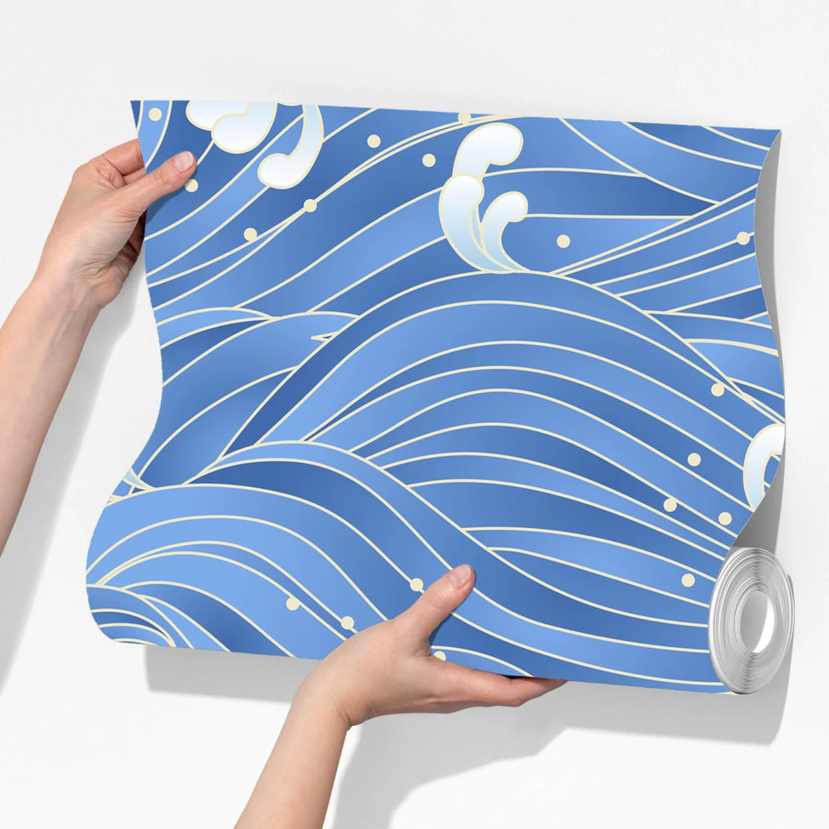 Fototapete stilisiertes Japanisches wellenmuster Fototapete stilisiertes Japanisches wellenmuster