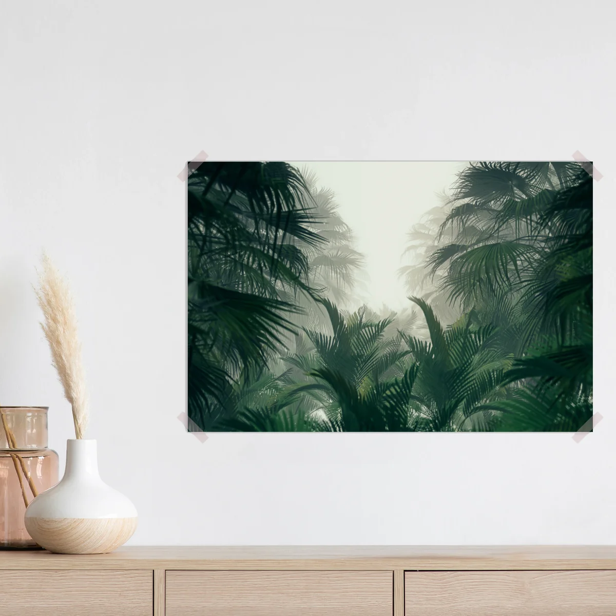 Poster nebliger tropischer dschungel • Poster bei Wallnifity® Poster nebliger tropischer dschungel • Poster bei Wallnifity®