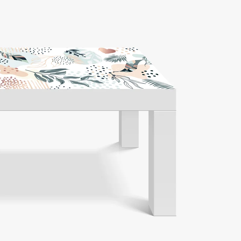 Tischaufkleber und Schreibtischaufkleber pastellfarbenes botanisches abstraktes muster