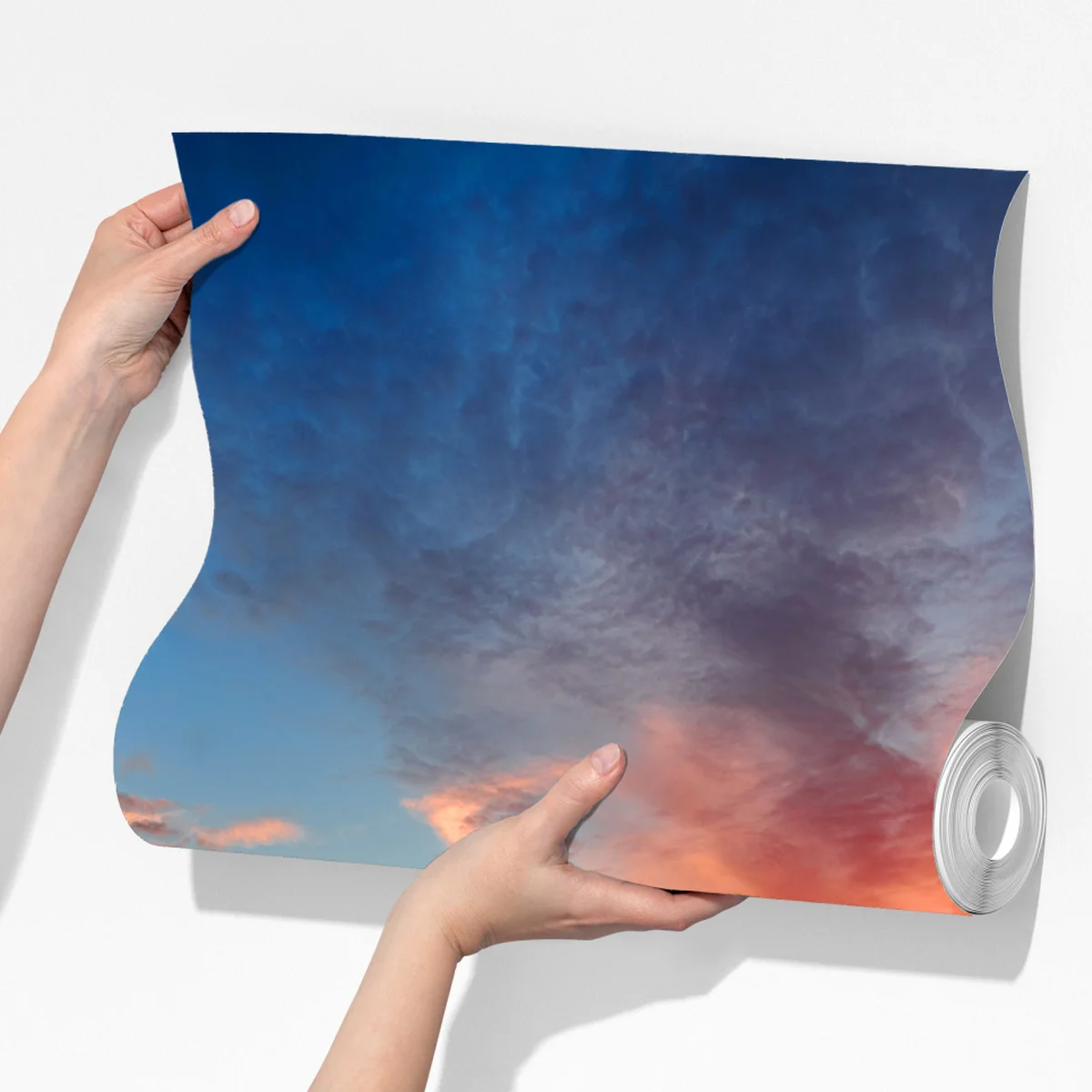 Fototapete sonnenaufgang über einem nebligen flussufer Fototapete sonnenaufgang über einem nebligen flussufer