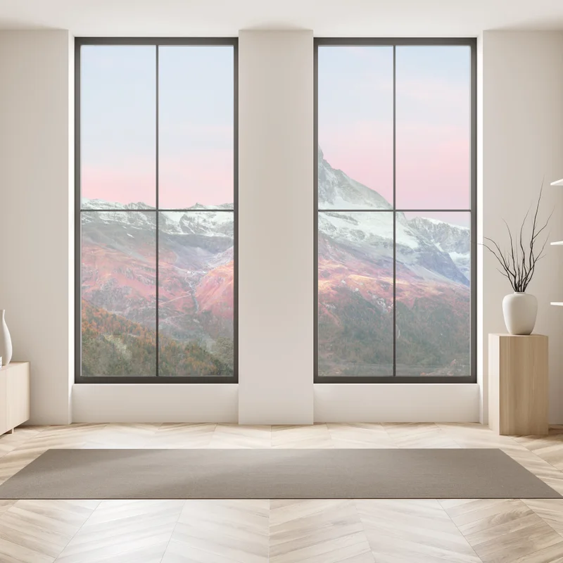 Fensteraufkleber herbstliche panoramaaufnahme des Matterhorns bei sonnenuntergang