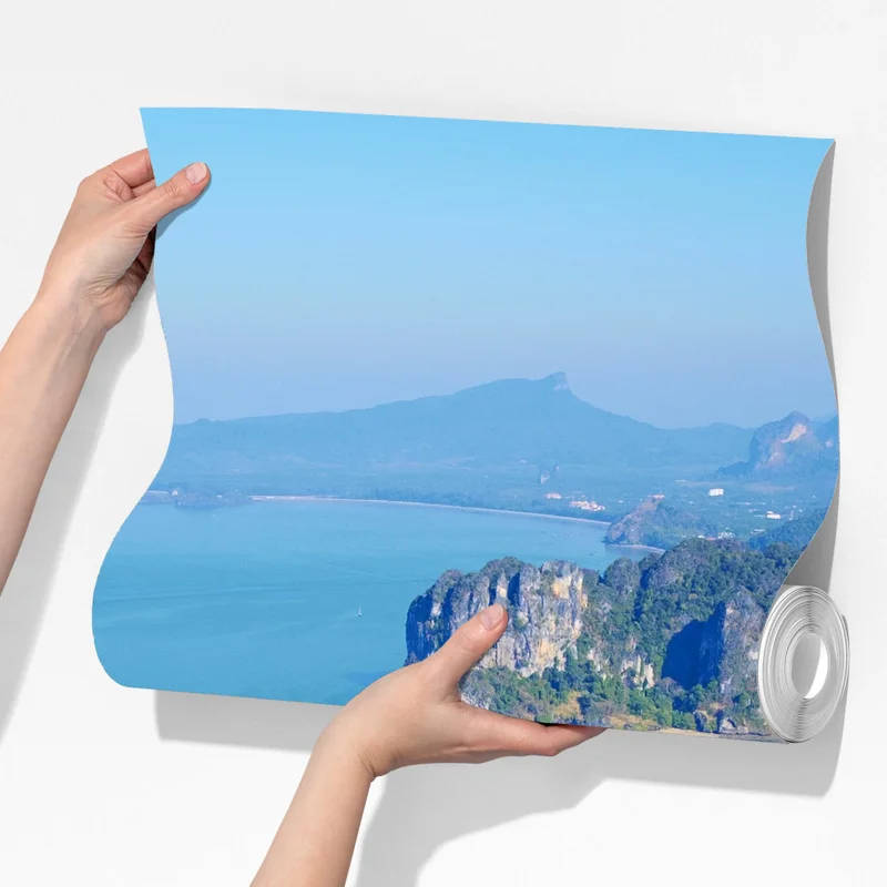 Fototapete türkise insel- und klippenlandschaft Fototapete türkise insel- und klippenlandschaft