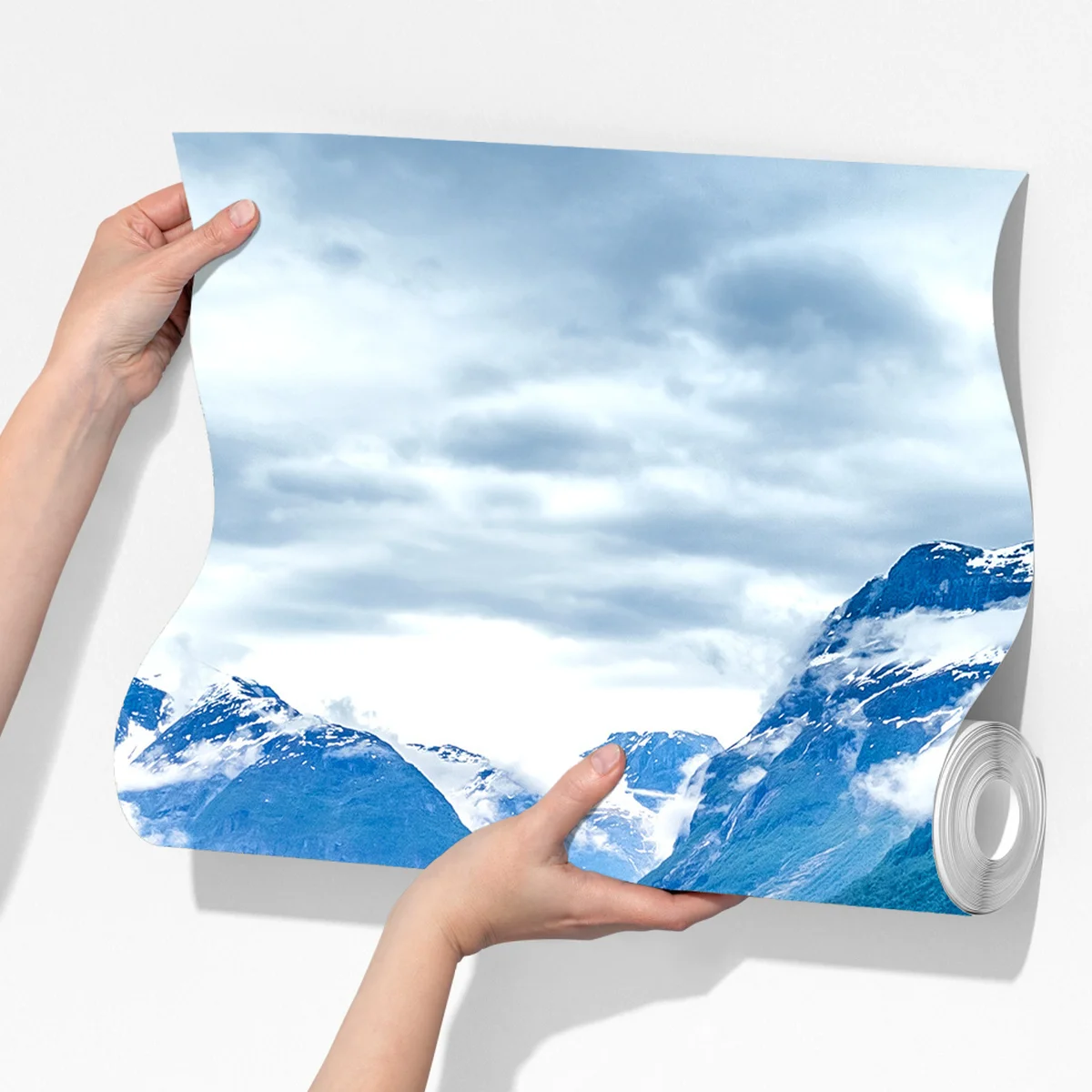 Fototapete Norwegen fjord aus der luft Fototapete Norwegen fjord aus der luft