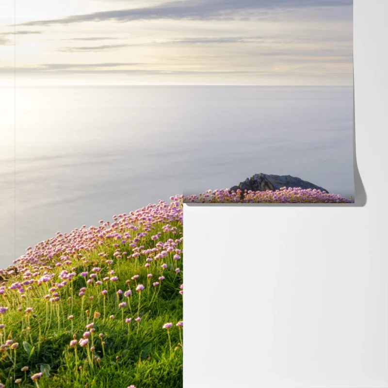 Fototapete Ceibwr Bay küstenpfad bei dämmerung Fototapete Ceibwr Bay küstenpfad bei dämmerung