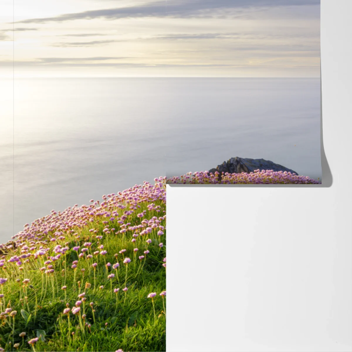 Fototapete Ceibwr Bay küstenpfad bei dämmerung Fototapete Ceibwr Bay küstenpfad bei dämmerung