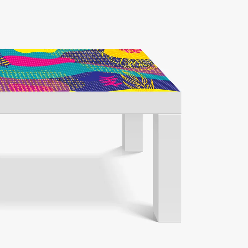 Tischaufkleber und Schreibtischaufkleber lebhaftes abstraktes tropenmuster