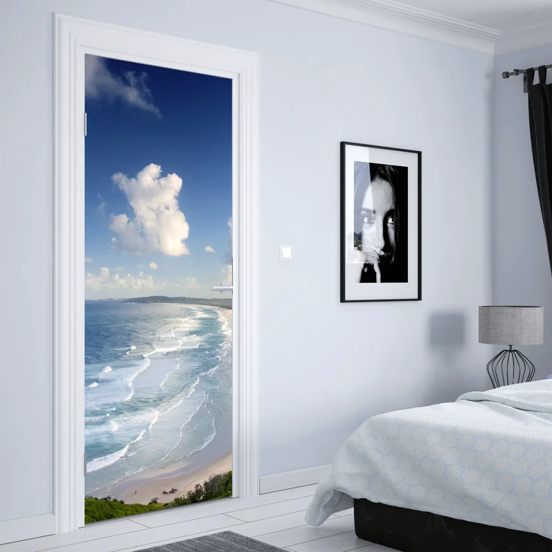 Türaufkleber panorama der küste von Byron Bay